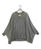 Maison Margielaメゾンマルジェラ）の古着「Vネックシルクブレンドドルマンニット」｜ブルー