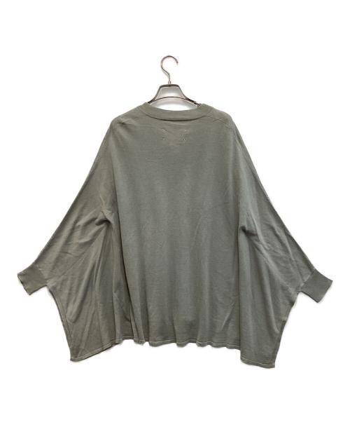 Maison Margiela（メゾンマルジェラ）Maison Margiela (メゾンマルジェラ) Vネックシルクブレンドドルマンニット ブルー サイズ:Sの古着・服飾アイテム