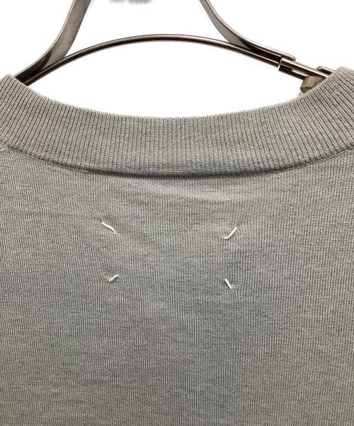 Maison Margiela（メゾンマルジェラ）Maison Margiela (メゾンマルジェラ) Vネックシルクブレンドドルマンニット ブルー サイズ:Sの古着・服飾アイテム