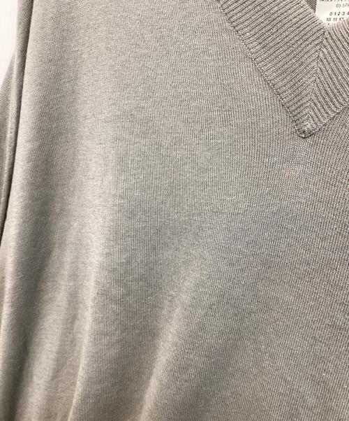 Maison Margiela（メゾンマルジェラ）Maison Margiela (メゾンマルジェラ) Vネックシルクブレンドドルマンニット ブルー サイズ:Sの古着・服飾アイテム