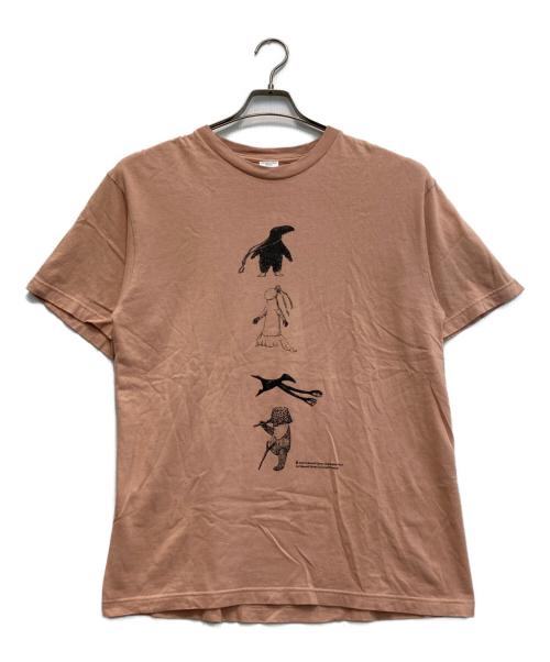 print star（プリントスター）print star (プリントスター) 【Edward  Gorey】プリントTシャツ/エドワード・ゴーリー ピンク サイズ:Lの古着・服飾アイテム