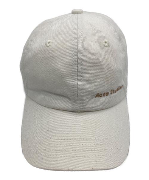 Acne studios（アクネ ストゥディオズ）ACNE STUDIOS (アクネ ストゥディオズ) コットンロゴキャップ ホワイトの古着・服飾アイテム