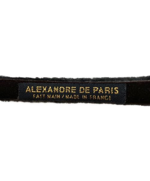 ALEXANDRE de Paris（アレクサンドルドゥパリ）ALEXANDRE DE PARIS (アレクサンドルドゥパリ) ベロアカチューシャ グレーの古着・服飾アイテム