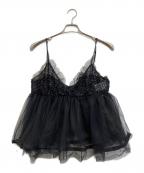 MAISON SPECIALメゾンスペシャル）の古着「Shining Tiered Camisole Tunic」｜ブラック