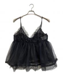 MAISON SPECIAL（メゾンスペシャル）の古着「Shining Tiered Camisole Tunic」｜ブラック