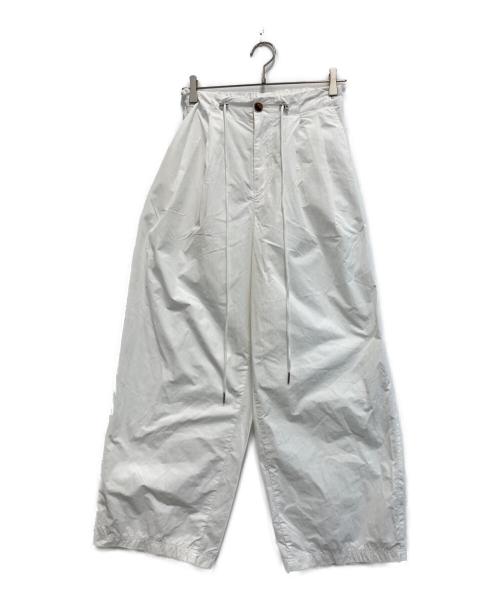 Sea Room lynn（シールームリン）Sea Room Lynn (シールームリン) 2tuckナイロンボリュームパンツ ホワイト サイズ:Mの古着・服飾アイテム
