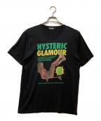 Hysteric Glamourヒステリックグラマー）の古着「【ヒスガール】プリントTシャツ」｜ブラック
