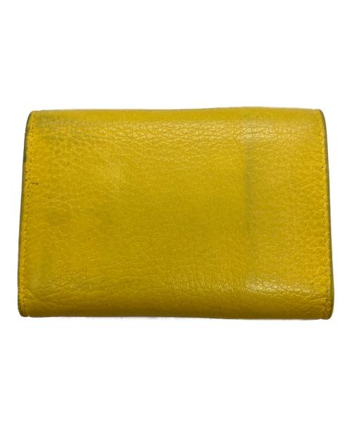 BALENCIAGA（バレンシアガ）BALENCIAGA (バレンシアガ) ペーパミニウォレット/3つ折り財布 イエローの古着・服飾アイテム