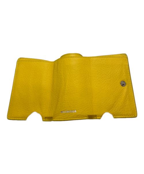 BALENCIAGA（バレンシアガ）BALENCIAGA (バレンシアガ) ペーパミニウォレット/3つ折り財布 イエローの古着・服飾アイテム