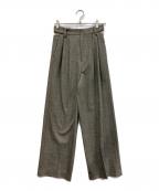 MANOFマノフ）の古着「WAIST SLIT SLACKS」｜グレー