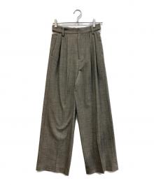 MANOF（マノフ）の古着「WAIST SLIT SLACKS」｜グレー