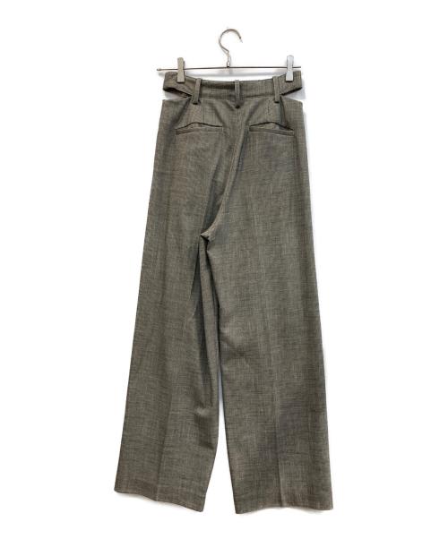 MANOF（マノフ）MANOF (マノフ) WAIST SLIT SLACKS グレー サイズ:Sの古着・服飾アイテム