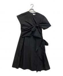 AKIRA NAKA（アキラナカ）の古着「Drape knot dress BK」｜ブラック