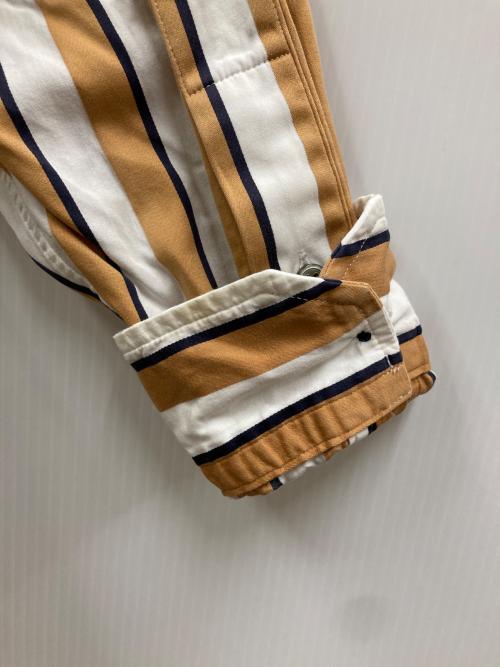 ticca（ティッカ）TICCA (ティッカ) ノーカラースクエアビッグロングシャツ ホワイト×イエロー サイズ:FREEの古着・服飾アイテム