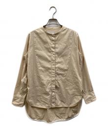 ticca（ティッカ）の古着「ノーカラーシャツ」｜ベージュ