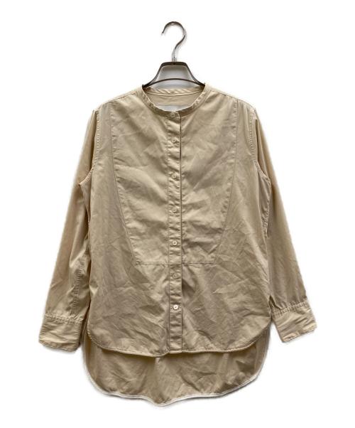 ticca（ティッカ）TICCA (ティッカ) ノーカラーシャツ ベージュ サイズ:SIZE 2の古着・服飾アイテム