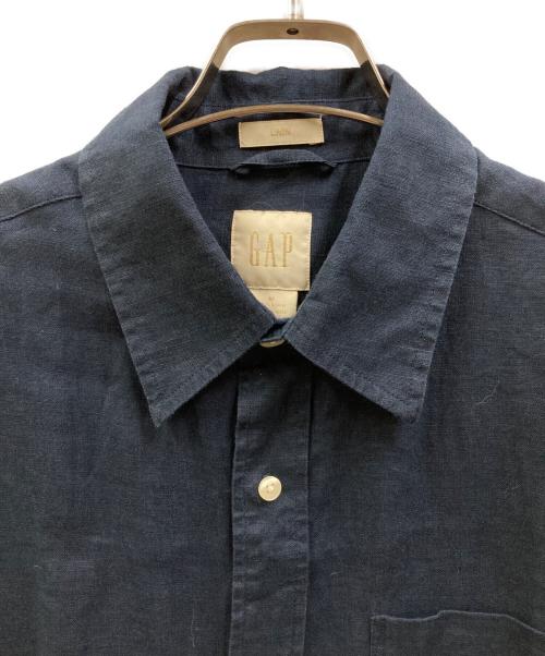 GAP（ギャップ）GAP (ギャップ) 00s リネンシャツ ネイビー サイズ:SIZE Mの古着・服飾アイテム