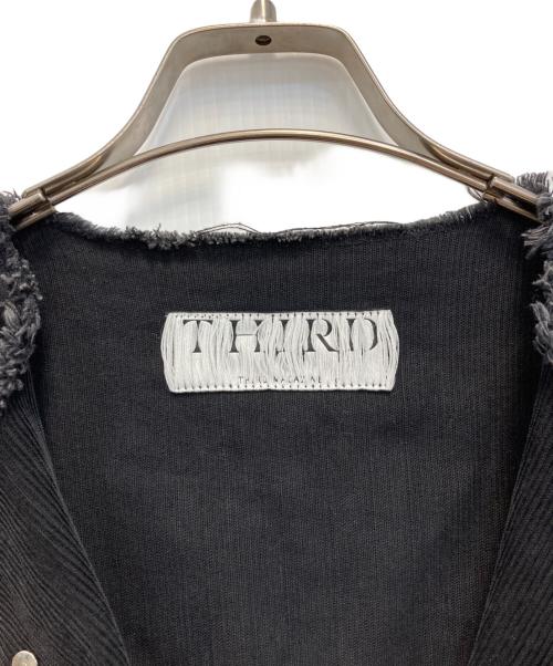 THIRD MAGAZINE（サードマガジン）THIRD MAGAZINE (サードマガジン) コーデュロイノーカラージャケット ブラック サイズ:9号の古着・服飾アイテム