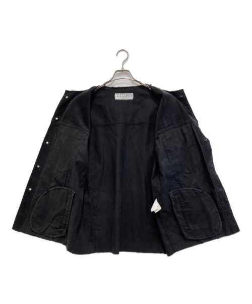 THIRD MAGAZINE（サードマガジン）THIRD MAGAZINE (サードマガジン) コーデュロイノーカラージャケット ブラック サイズ:9号の古着・服飾アイテム