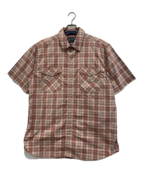 CarHartt（カーハート）CarHartt (カーハート) ウエスタンチェックシャツ ピンク サイズ:XLの古着・服飾アイテム
