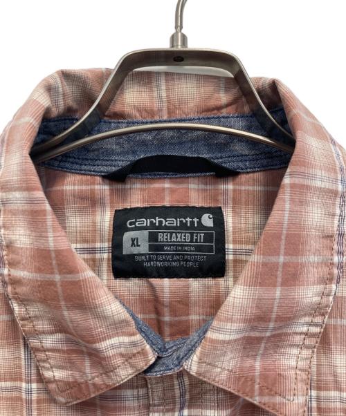 CarHartt（カーハート）CarHartt (カーハート) ウエスタンチェックシャツ ピンク サイズ:XLの古着・服飾アイテム
