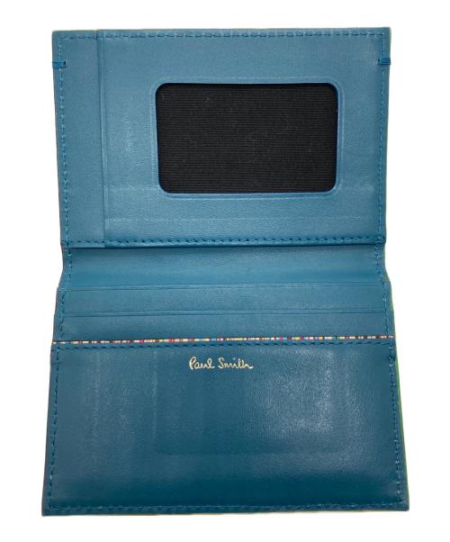 PAUL SMITH（ポールスミス）Paul Smith (ポールスミス) カラードエッジカードケース グリーン×ブルーの古着・服飾アイテム