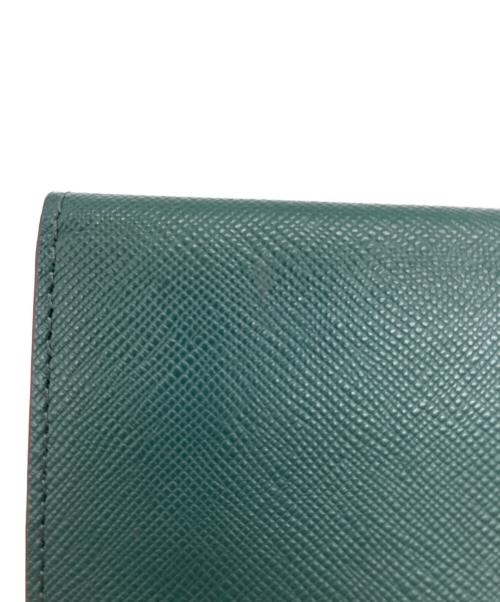 PAUL SMITH（ポールスミス）Paul Smith (ポールスミス) カラードエッジカードケース グリーン×ブルーの古着・服飾アイテム