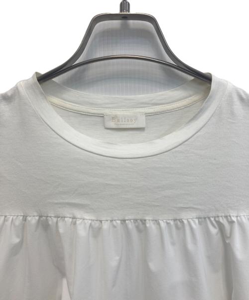 BALLSEY（ボールジィ）BALLSEY (ボールジィ) コットンジャージーコンビ ティアードプルオーバー ホワイト サイズ:SIZE Sの古着・服飾アイテム