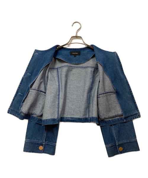 UNTITLED（アンタイトル）UNTITLED (アンタイトル) 金釦ノーカラーデニムジャケット インディゴ サイズ:2の古着・服飾アイテム