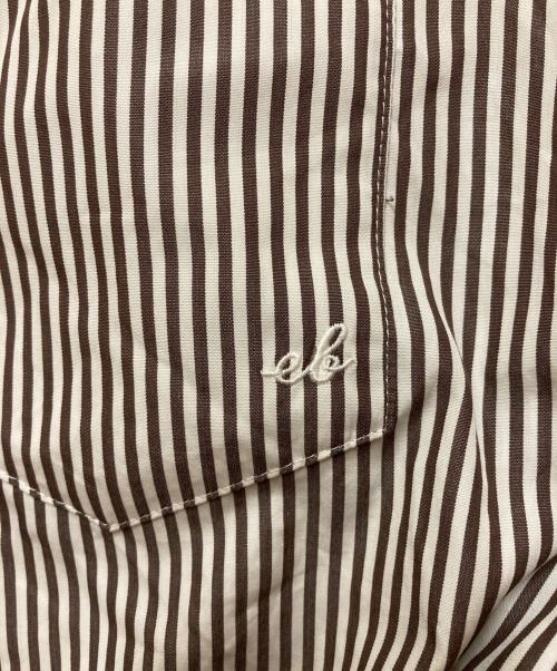 ebure（エブール）EBURE (エブール) ブラウスワンピース ホワイト×ブラウン サイズ:36の古着・服飾アイテム