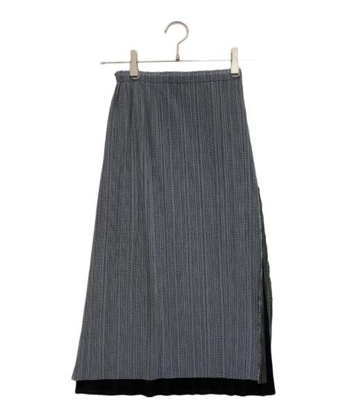 PLEATS PLEASE（プリーツプリーズ）PLEATS PLEASE (プリーツプリーズ) ジオメトリック柄レイヤードプリーツスカート グレー サイズ:1の古着・服飾アイテム