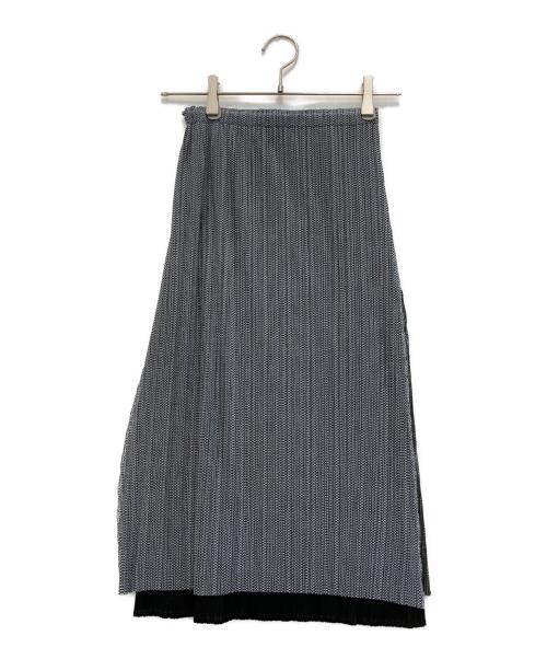 PLEATS PLEASE（プリーツプリーズ）PLEATS PLEASE (プリーツプリーズ) ジオメトリック柄レイヤードプリーツスカート グレー サイズ:1の古着・服飾アイテム