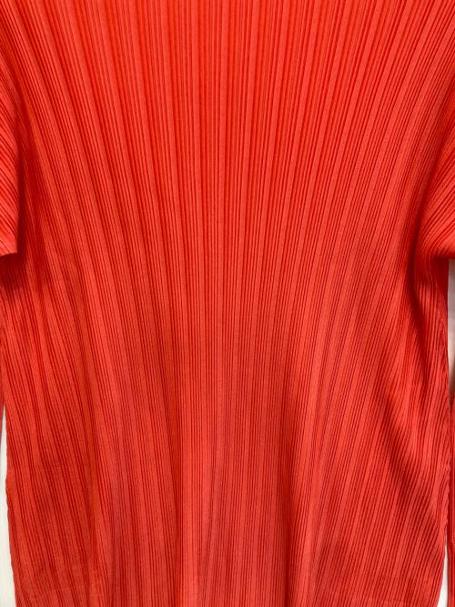 PLEATS PLEASE（プリーツプリーズ）PLEATS PLEASE (プリーツプリーズ) ハイネックプリーツカットソー オレンジ サイズ:3の古着・服飾アイテム