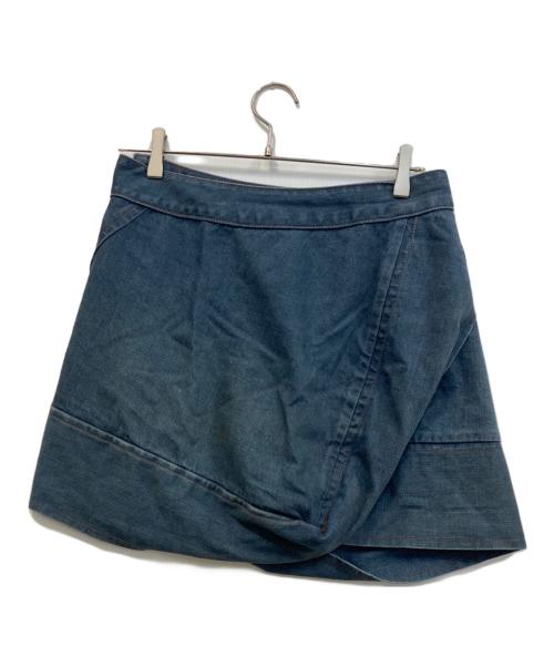 Vivienne Westwood RED LABEL（ヴィヴィアンウエストウッドレッドレーベル）Vivienne Westwood RED LABEL (ヴィヴィアンウエストウッドレッドレーベル) 変形オーブ刺繍デニムスカート インディゴ サイズ:3の古着・服飾アイテム