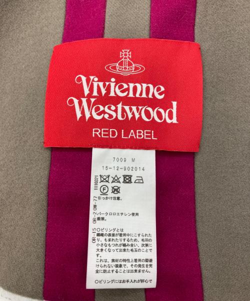 Vivienne Westwood（ヴィヴィアンウエストウッド）Vivienne Westwood (ヴィヴィアンウエストウッド) オーブワッペンストール ピンク×ブラウンの古着・服飾アイテム
