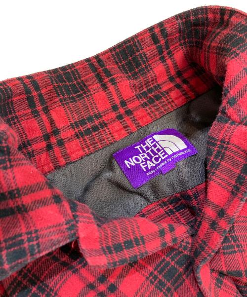 THE NORTHFACE PURPLELABEL（ザ・ノースフェイス パープルレーベル）THE NORTHFACE PURPLELABEL (ザ・ノースフェイス パープルレーベル) Flannel Plaid Field Shirt/フランネルプレイドフィールドシャツ ブラック×レッド サイズ:Lの古着・服飾アイテム