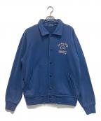 POLO RALPH LAURENポロ・ラルフローレン）の古着「エンブロイダリーループバックフリースジャケット」｜ブルー