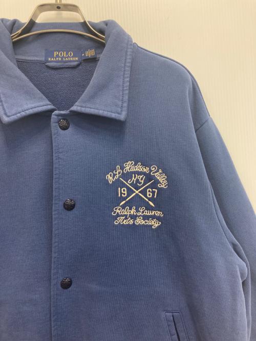 POLO RALPH LAUREN（ポロ・ラルフローレン）POLO RALPH LAUREN (ポロ・ラルフローレン) エンブロイダリーループバックフリースジャケット ブルー サイズ:Mの古着・服飾アイテム