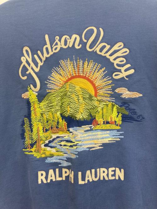 POLO RALPH LAUREN（ポロ・ラルフローレン）POLO RALPH LAUREN (ポロ・ラルフローレン) エンブロイダリーループバックフリースジャケット ブルー サイズ:Mの古着・服飾アイテム