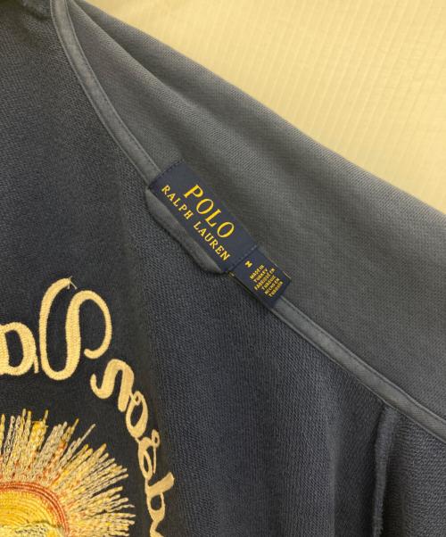 POLO RALPH LAUREN（ポロ・ラルフローレン）POLO RALPH LAUREN (ポロ・ラルフローレン) エンブロイダリーループバックフリースジャケット ブルー サイズ:Mの古着・服飾アイテム