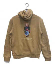 POLO RALPH LAUREN（ポロ・ラルフローレン）の古着「POLOベアフリースフーディー/ポロベアパーカー」｜ベージュ