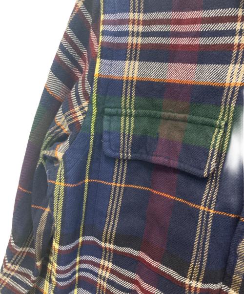 POLO RALPH LAUREN（ポロ・ラルフローレン）POLO RALPH LAUREN (ポロ・ラルフローレン) クラシックチェックブラッシュフランネルワークシャツ ネイビー サイズ:XSの古着・服飾アイテム