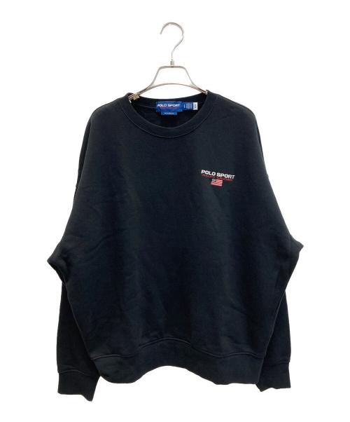 POLO SPORT（ポロスポーツ）POLO SPORT (ポロスポーツ) リラックスフィットPOLO SPORTSフリーススウェットシャツ ブラック サイズ:Lの古着・服飾アイテム