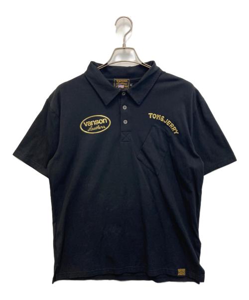 VANSON（バンソン）VANSON (バンソン) Tom&JERRY (トムトジェリー) ポロシャツ ブラック サイズ:SIZE XLの古着・服飾アイテム