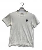 PLAY COMME des GARCONSプレイコムデギャルソン）の古着「ハートワッペンＴシャツ」｜ホワイト