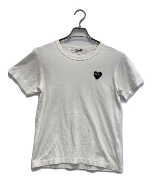 PLAY COMME des GARCONS（プレイコムデギャルソン）PLAY COMME des GARCONS (プレイコムデギャルソン) ハートワッペンＴシャツ ホワイト サイズ:Lの古着・服飾アイテム