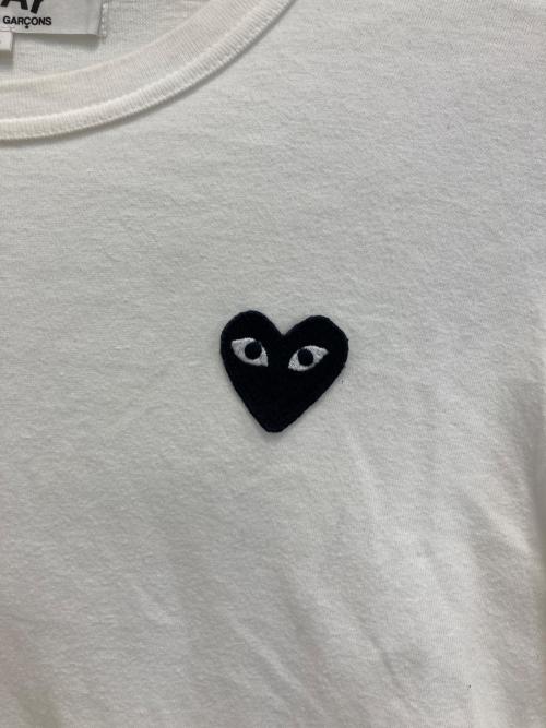 PLAY COMME des GARCONS（プレイコムデギャルソン）PLAY COMME des GARCONS (プレイコムデギャルソン) ハートワッペンＴシャツ ホワイト サイズ:Lの古着・服飾アイテム