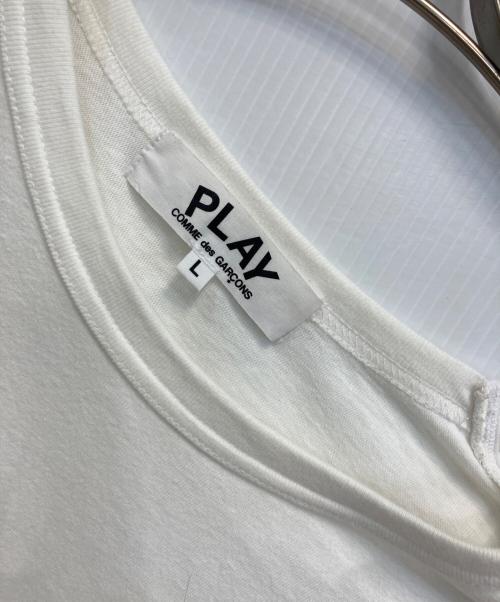 PLAY COMME des GARCONS（プレイコムデギャルソン）PLAY COMME des GARCONS (プレイコムデギャルソン) ハートワッペンＴシャツ ホワイト サイズ:Lの古着・服飾アイテム