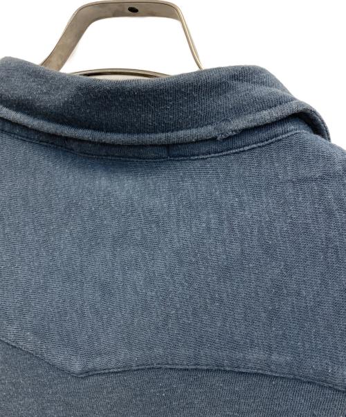 RRL（ダブルアールエル）RRL (ダブルアールエル) ターコイズスナップボタン ロゴポロシャツ ブルー サイズ:XXLの古着・服飾アイテム