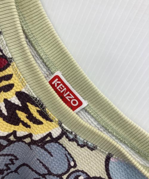 KENZO（ケンゾー）KENZO (ケンゾー) VERDY (ヴェルディ) VERDY COLLECTION OVERSIZE TSHIRT/ワッフルTシャツ グリーン サイズ:Mの古着・服飾アイテム